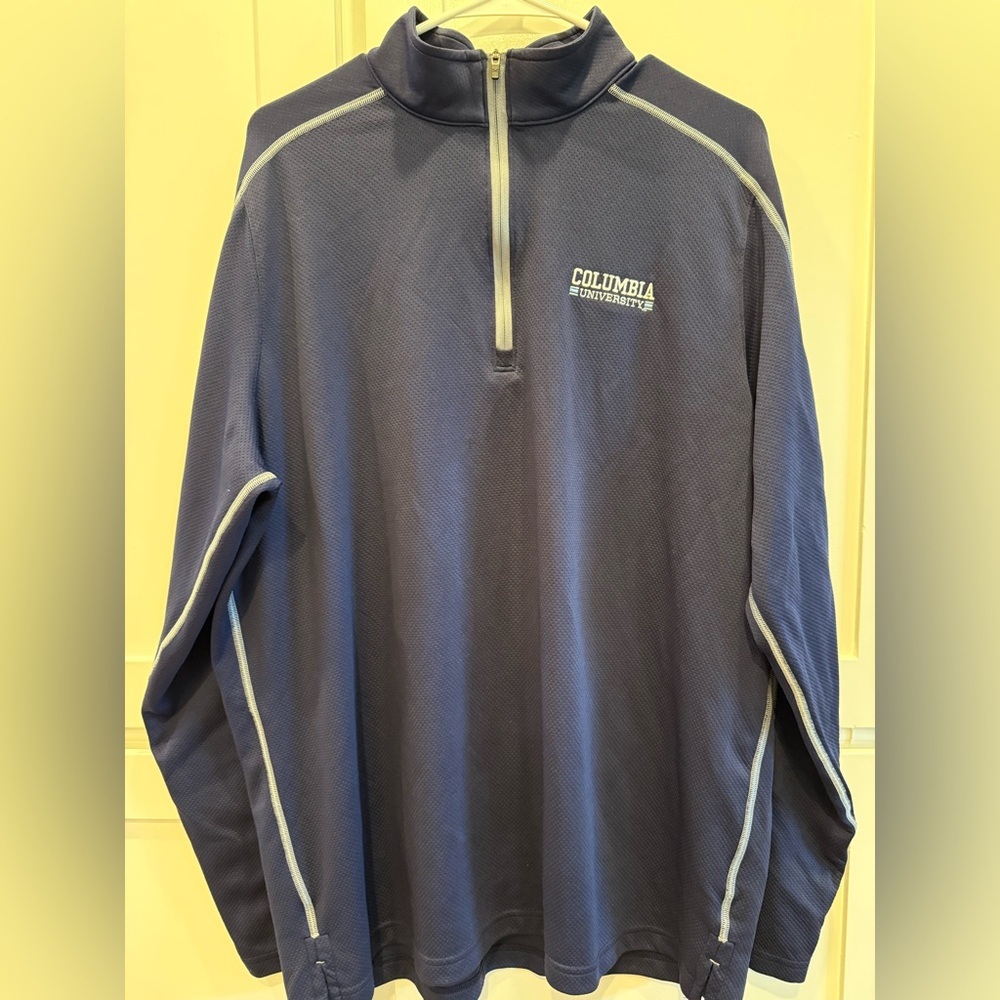 NWOT mens Columbia University school spirit, 1/4 zip Under Armour long sleeve - Picture 3 of 7